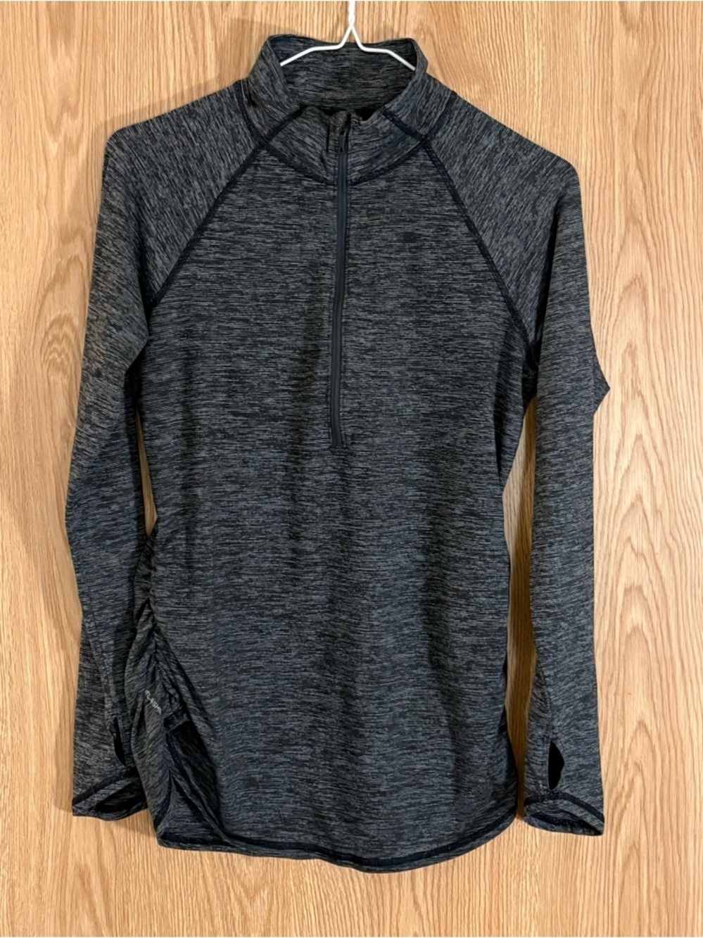 The North Face Dark Charcoal Gray 1/4 Zip Flash Dry Pullover Performance Jacket